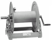 Manual or Power Rewind Reels Series 1500. To handle single 1/4" through 5/8" I.D. hose.