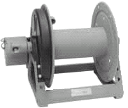 Manual or Power Rewind Reels Series 1800. To handle single 1/2" through 3/4" I.D. hose.