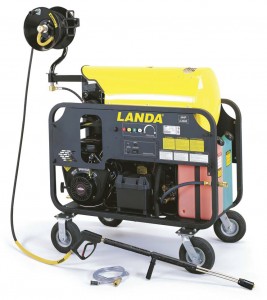 LANDA MHP Gasoline-Powered, Hot Water Pressure Washer with a Narrow Frame