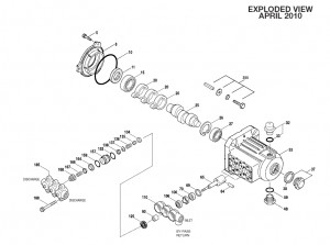 CAT Pressure Washer Pump 2SF15SEEL Exploded View