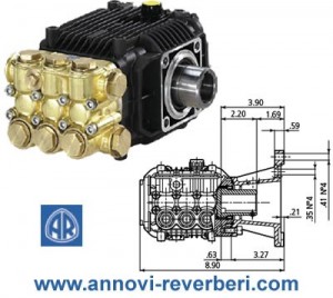 AR (Annovi Reverberi) XMV3G32D-F24 Pressure Washer Pump
