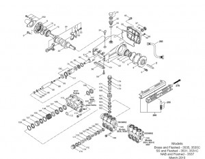 CAT Pressure Washer Pump 3535 - exploded view