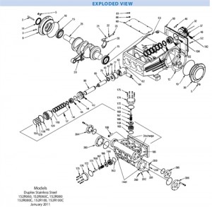Exploded View of CAT Pump 152R080