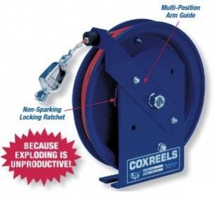 COXREELS SD-50 Hose Reel with galvanized cable