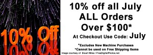 10% off Every Day in July