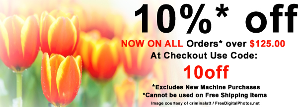 Spring Time Sale! 10% OFF all orders over $125.00