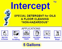 INTERCEPT - INDUSTRIAL OIL CLEANER AND DEGREASER - 5 GALLONS