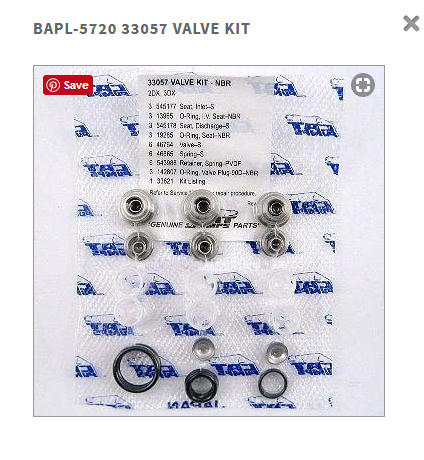 CAT Pumps 33057 valve kit