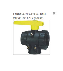 LANDA Pressure washer 8.709-227.0 - 3 way poly, 1/2" ball valve