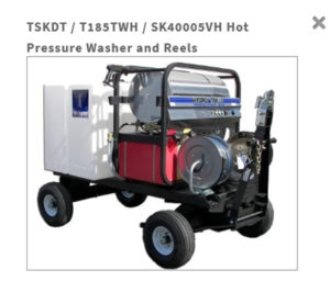Hydro Tek SK40005VH Hot pressure washer trailer