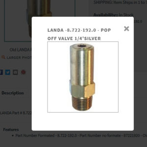 LANDA 8.722-192.0 pop off valve
