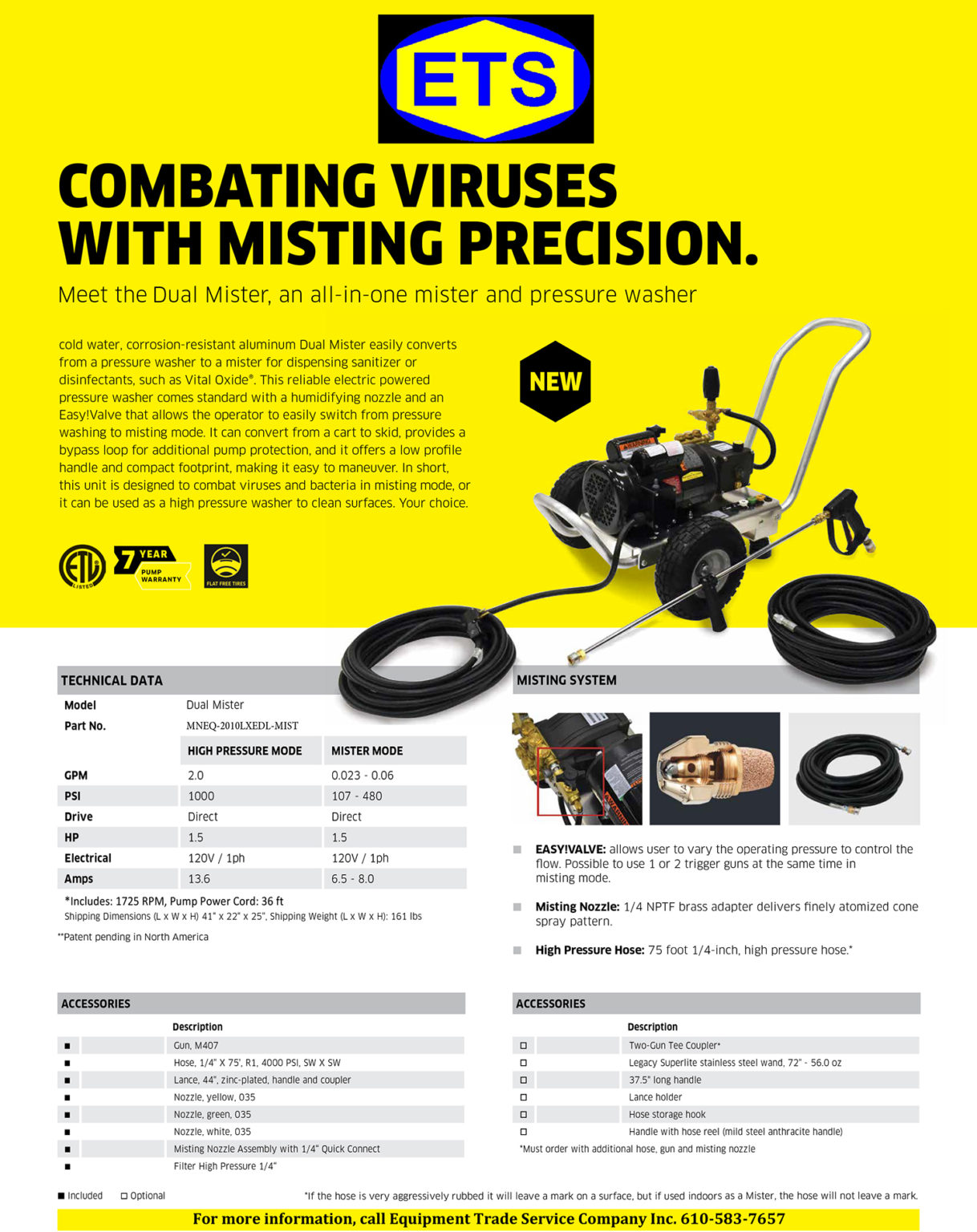 Combat Viruses and Germs like Covid19 with atomizing & misting ETS